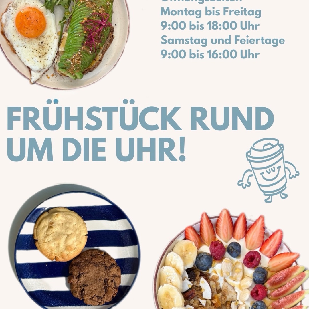 Frühstücksauswahl: Bowl, Cookies, Avocadobrot